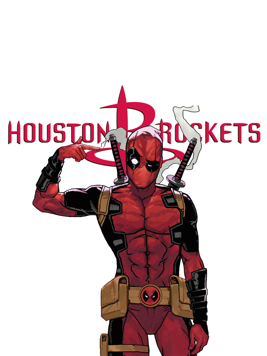 Houston Rockets Deadpool Logo vinyl decal